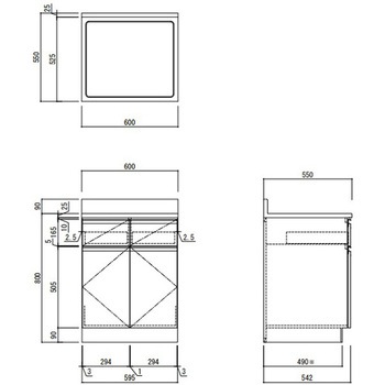 KWシリーズ 調理台 間口600mm アイオ産業