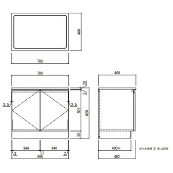 LWシリーズ ガス台 間口700mm アイオ産業