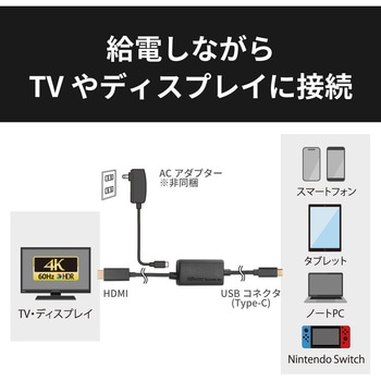 USB Type-C to HDMI 変換ケーブル(PD対応・3m) ラトックシステム
