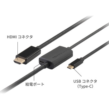USB Type-C to HDMI 変換ケーブル(PD対応・5m) ラトックシステム