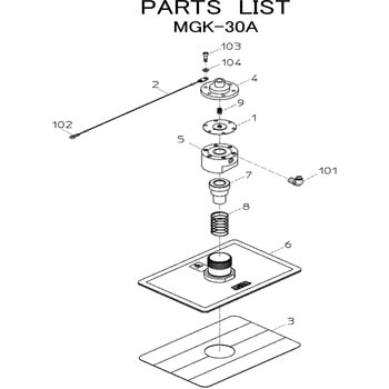 ワンパンチハンマ・ノッカー MGK-30A 部品 日本ニューマチック工業