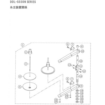 22930358 本縫ミシン用部品 DDL-5550N糸立装置関係 1個 JUKI 【通販モノタロウ】