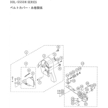 本縫ミシン用部品 DDL-5550Nベルトカバー・糸巻関係 JUKI