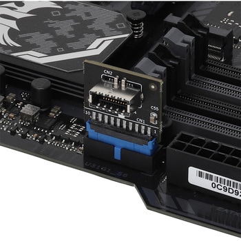 内部USB3.0 - フロントUSB Type-Cヘッダー変換アダプタ L型 アイネックス