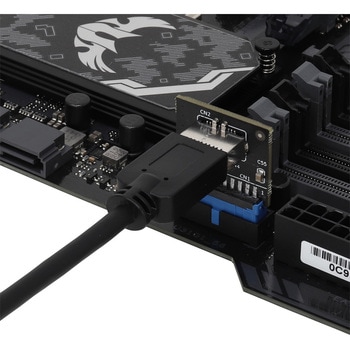 内部USB3.0 - フロントUSB Type-Cヘッダー変換アダプタ L型 アイネックス