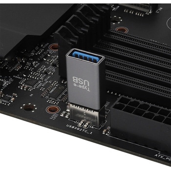 フロントUSB Type-Cヘッダー - USB3.0 Aメス変換アダプタ アイネックス