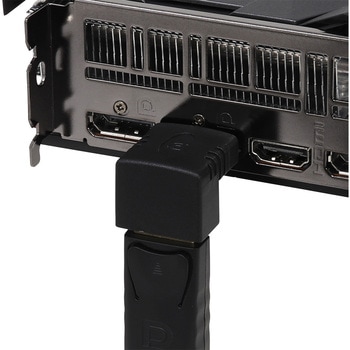DisplayPort変換アダプタ 下L型 アイネックス