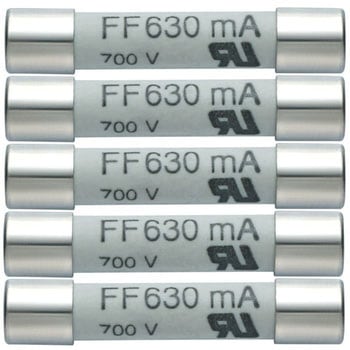 ヒューズセット(5個) 630mA/600V testo(テストー)