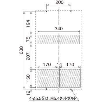 ボックスファン 盤内側面取付型 オーム電機(配線パーツ)