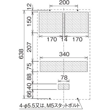 ボックスファン 盤外側面取付型 オーム電機(配線パーツ)