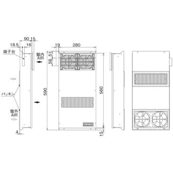 ボックスファン 盤内側面取付型 オーム電機(配線パーツ)