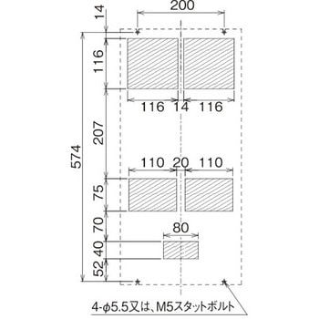 ボックスファン 盤外側面取付型 オーム電機(配線パーツ)