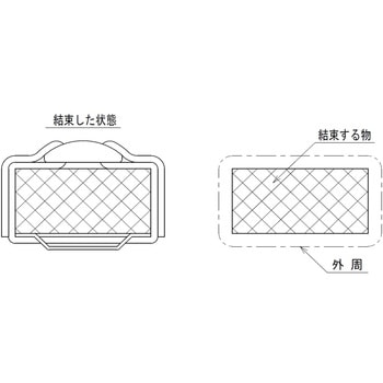 面ファスナー 取付金具・ねじ付 ラクテム