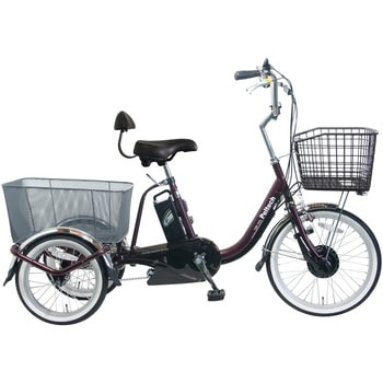 防災サイクル 前20型/後16型ノンパンク電動アシスト三輪自転車 【完成組立品】 バッテリー容量8Ah シングルギア PELTECH(ペルテック)