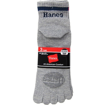 ヘインズ 5本指ショートソックス3足組 ヘインズ(Hanes)