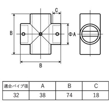 ステンレス クロス 止ネジ付 フジテック・ジャパン