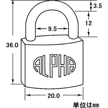 アルファ 南京錠 ツチノ