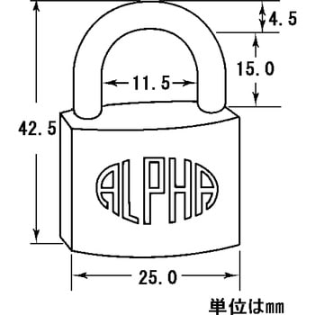 アルファ 南京錠 ツチノ