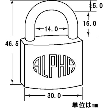 アルファ 南京錠 ツチノ