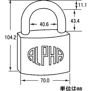 アルファ 南京錠 ツチノ