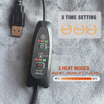 USBブランケット 電気毛布 グレー Electric Blanket CRECOTE