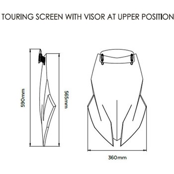 ツーリング ウインドシールド WITH VISOR FOR BMW S1000 XR 2020 | 20456 Puig (プーチ)