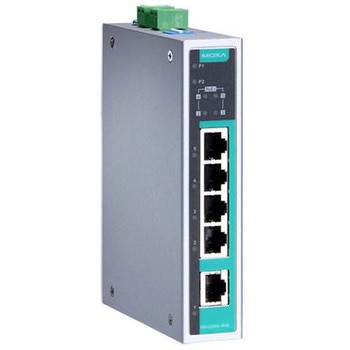 5ポート(IEEE 802 3af/at PoE+ポートx4)フルギガビットアンマネージドイーサネットスイッチ - MOXA
