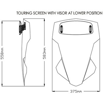 ツーリング ウインドシールド WITH VISOR FOR YAMAHA MT-07 TRACER 2020 | 20435 Puig (プーチ)
