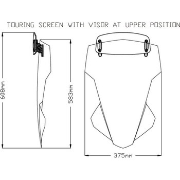 ツーリング ウインドシールド WITH VISOR FOR YAMAHA MT-07 TRACER 2020 | 20435 Puig (プーチ)