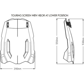 ツーリング ウインドシールド WITH VISOR FOR TRIUMPH TIGER 900 2020 | 20376 Puig (プーチ)