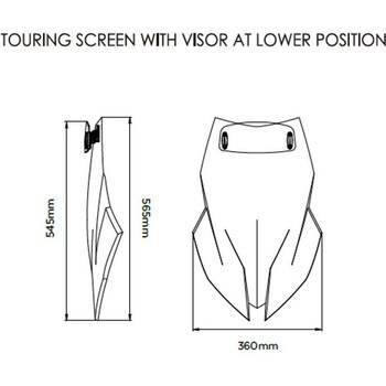 ツーリング ウインドシールド WITH VISOR FOR BMW F900XR 2020 | 20392 Puig (プーチ)