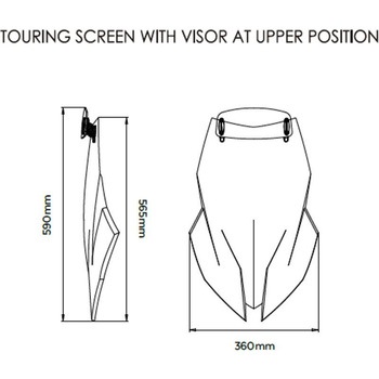 ツーリング ウインドシールド WITH VISOR FOR BMW F900XR 2020 | 20392 Puig (プーチ)