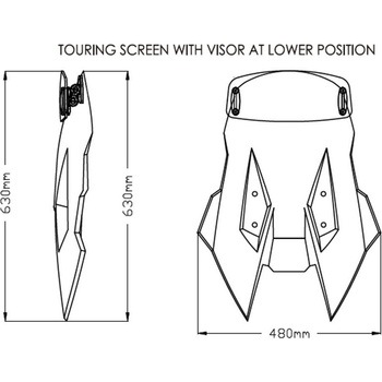 ツーリング ウインドシールド WITH VISOR FOR SUZUKI DL1050XT V-STROM 2020 | 20412 - Puig (プーチ)