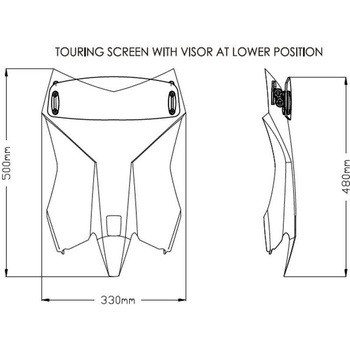 ツーリング ウインドシールド WITH VISOR FOR KTM 390 ADVENTURE 2020 | 20415 Puig (プーチ)