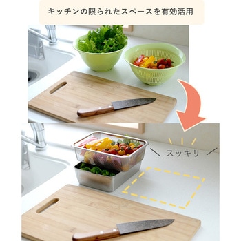 蓋付き ステンレスバットセット 深型 アーネスト