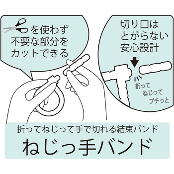 手で切れる結束バンド ねじっ手バンド NAC(長堀工業)