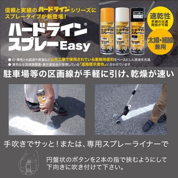 太線と細線が1本で引ける線引き用スプレー「ハードラインスプレーeasy」 アトムハウスペイント