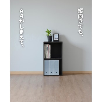 かな　さま　おすそ分けボックス　2点セット CABR-7540(WH) A4 カラーボックス YAMAZEN(山善) 2段 ホワイト(無地)色
