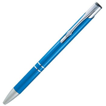 【名入れ】油性ボールペン カームメタル0.5mm 紺碧 100本セット ジャストコーポレーション