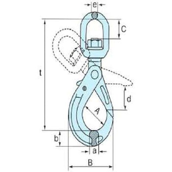 ベアリング入り スィ―ベル ラッチロックフック・アイ型 イーグルクランプ