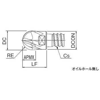Phoenix(フェニックス) ヘッド交換式エンドミル ボール形状 PXBM (多刃・オイルホール無し) - OSG(オーエスジー)