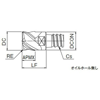 Phoenix(フェニックス) ヘッド交換式エンドミル スクエア・コーナラジアス形状 PXSE (不等分割・4枚刃・オイルホール無し) OSG(オーエスジー)
