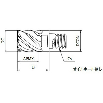 Phoenix(フェニックス) ヘッド交換式エンドミル スクエア形状 PXSH (不等分割・多刃・オイルホール無し) OSG(オーエスジー)