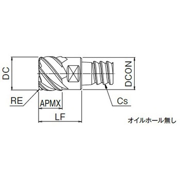 Phoenix(フェニックス) ヘッド交換式エンドミル スクエア・コーナラジアス形状 PXSM (不等分割・多刃・オイルホール無し) OSG(オーエスジー)