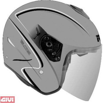 Hps 20.9 ファイバージェットヘルメット マット シルバー サイズ 56/S GIVI(ジビ)