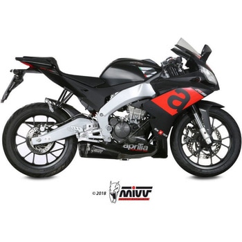 SPORT DELTA RACE スリップオンマフラー ブラックステンレス APRILIA RS 125 (4 stroke) 2017 ECE 認証 (Euro4) Catalyzer is included MIVV (ミヴ)