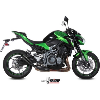 SPORT DOUBLE GUN スリップオンマフラー ブラックステンレス KAWASAKI Z900 2017 ECE 認証 (Euro4) MIVV (ミヴ)