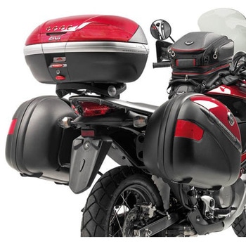 XL700V TRANSALP (08) チューブ状サイドケース ホルダー (ブラック) GIVI(ジビ)
