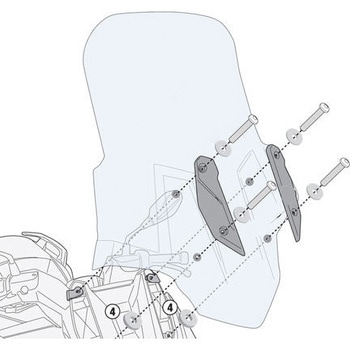 ウインドスクリーン BMW C 400 GT dim. H×W 765×58cm (D5132KIT フィッティングキット別途必要) GIVI(ジビ)