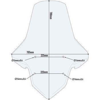 ウインドスクリーン SYM Cruisym 300 Joyma× Z 300 クリ アスクリーン dim H×W 78×705cm 21cm(高さ)er than oe スクリーン - GIVI(ジビ)